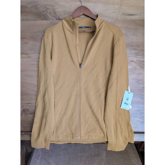 Ibex Jacket Womens 2XL Dried Tobacco Shak 100% Merino Wool Full Zip 73523 NWT - Picture 1 of 5